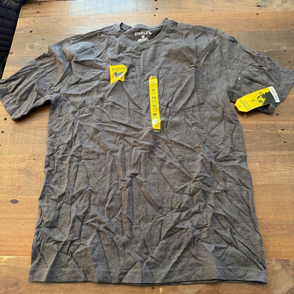 Stanley Dark Gray Men's Short Sleeve pocket Tee medium